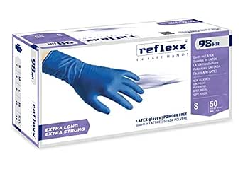 GUANTI LATTICE REFLEXX 98 SENZA POLVERI MISURA: S a XXL - PZ. 50